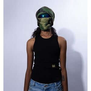 Bstroy (B).EATER TANK TOP Black Ribbed Tank Top Racerback‎ Women's Size M NWOT